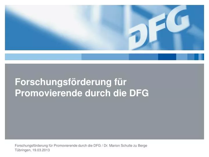 forschungsf rderung f r promovierende durch die dfg