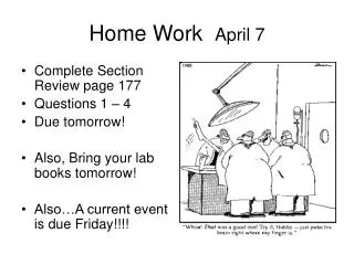 Home Work April 7