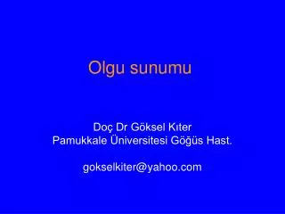 olgu sunumu