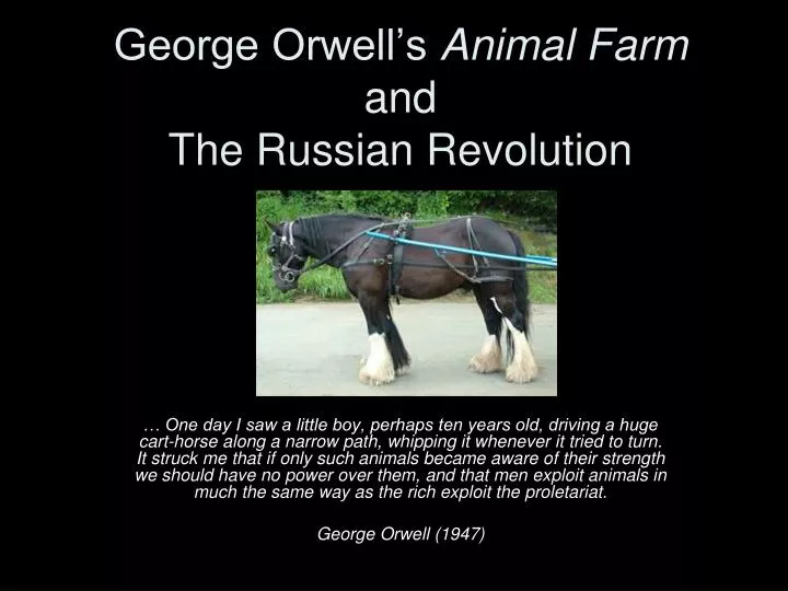 george orwell s animal farm and the russian revolution