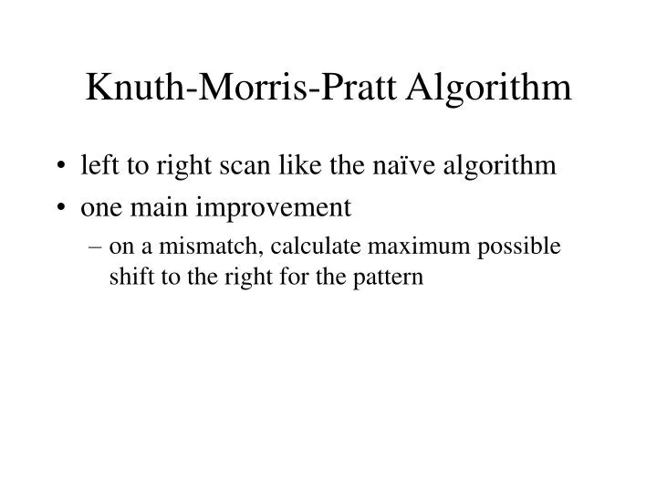 knuth morris pratt algorithm