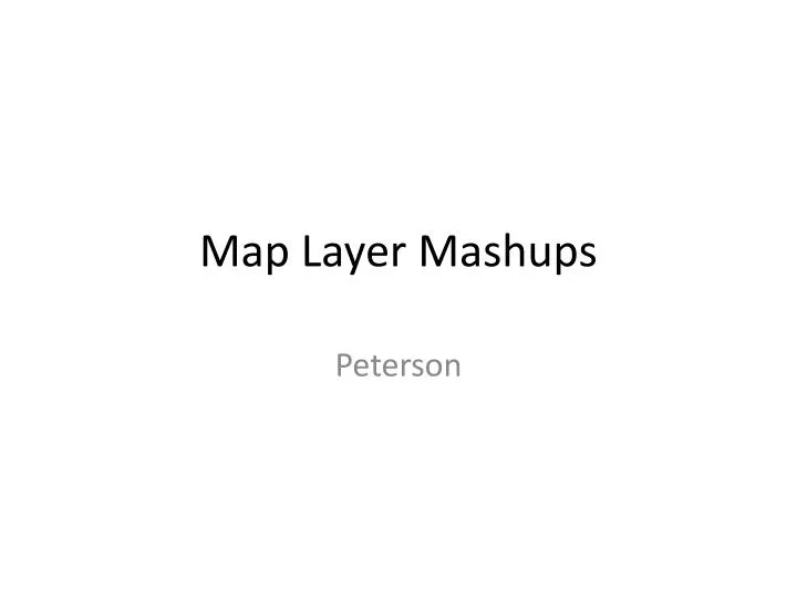 map layer mashups