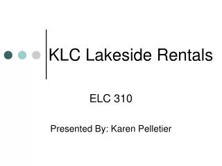 KLC Lakeside Rentals