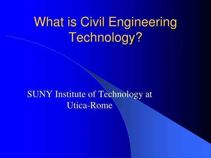 what is civil engineering technology