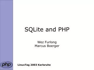 SQLite and PHP