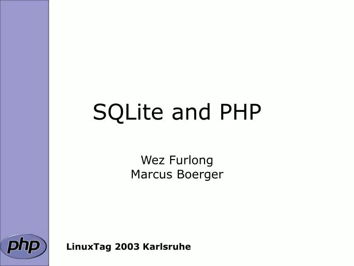 sqlite and php