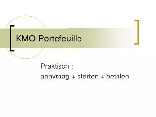 kmo portefeuille