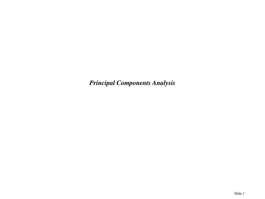 PPT - Principal Components Analysis PowerPoint Presentation, free ...