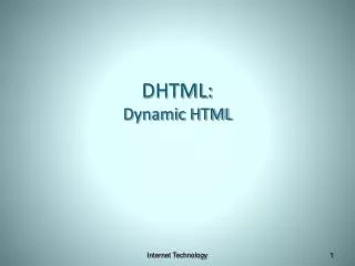 DHTML: Dynamic HTML