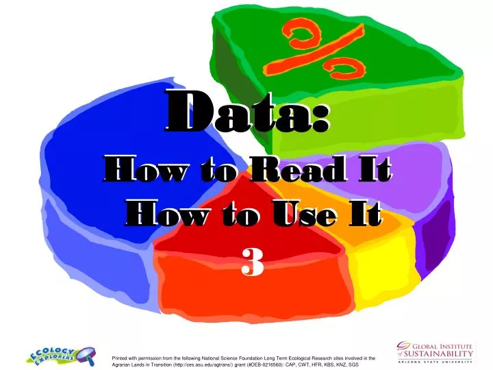 data how to read it how to use it