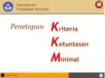K riteria K etuntasan M inimal - slide 1