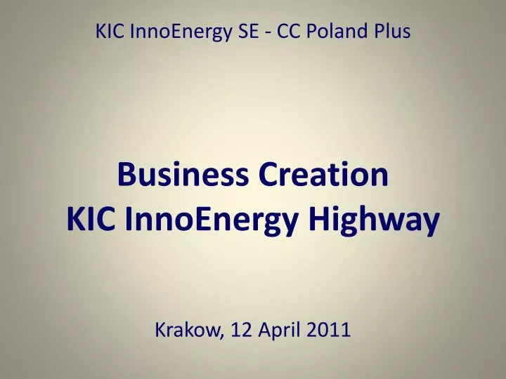 kic innoenergy se cc poland plus