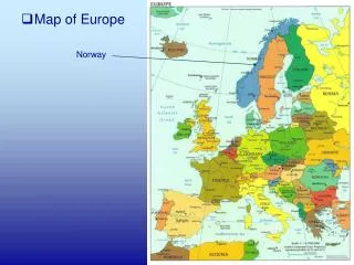 Map of Europe Norway