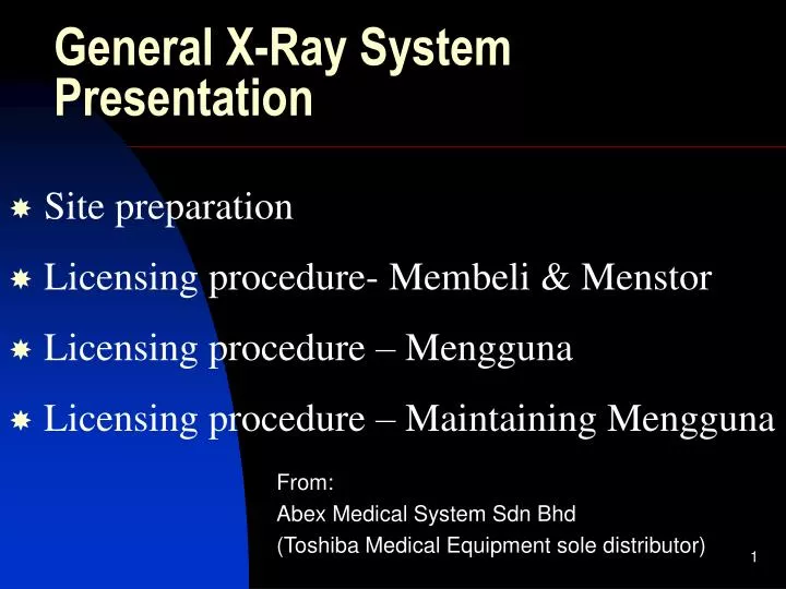 general x ray system presentation