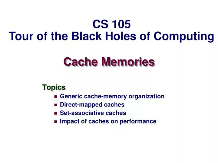 cache memories