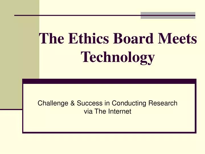 the ethics board meets technology