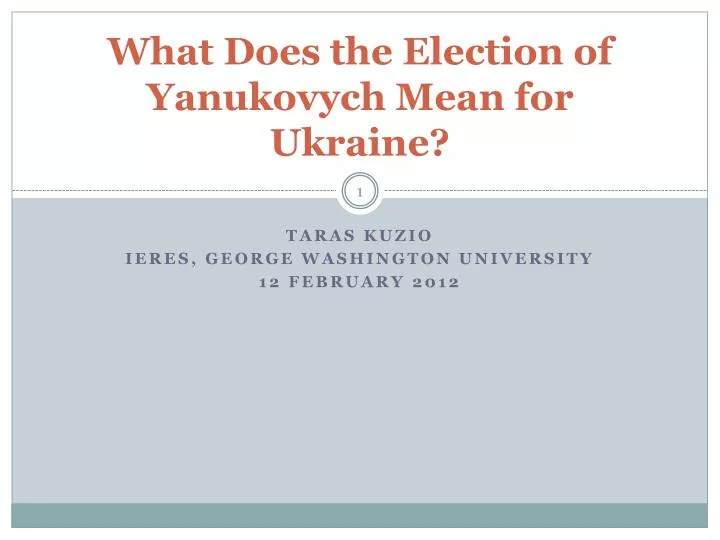 what does the election of yanukovych mean for ukraine