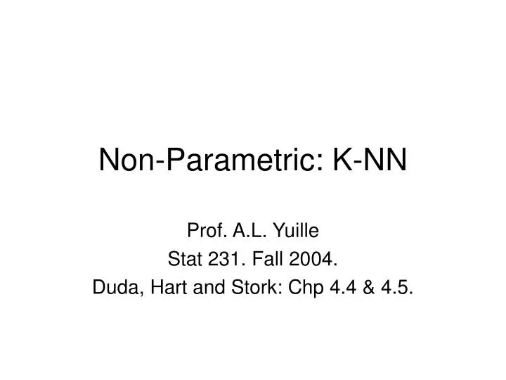 non parametric k nn