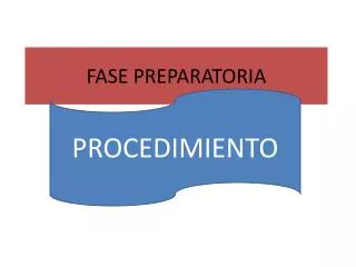fase preparatoria