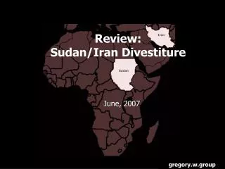 review sudan iran divestiture