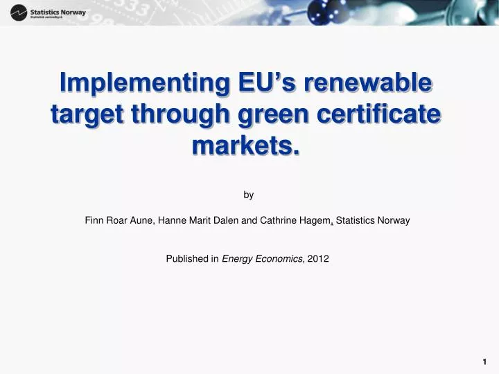 implementing eu s renewable target through green certificate markets