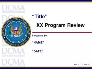 XX Program Review