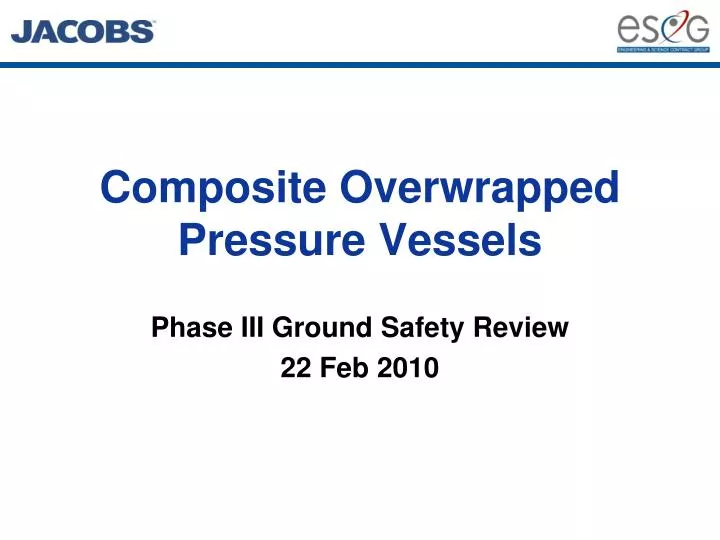 composite overwrapped pressure vessels
