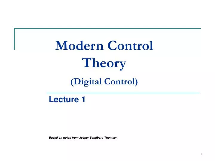 modern control theory digital control