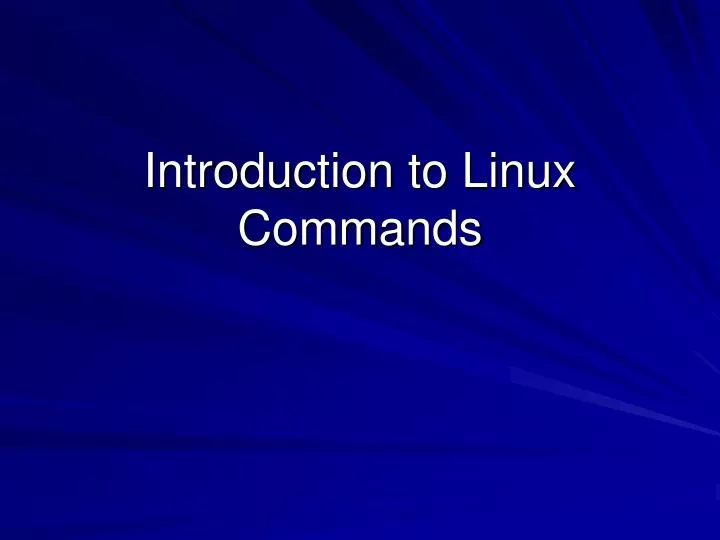 introduction to linux commands