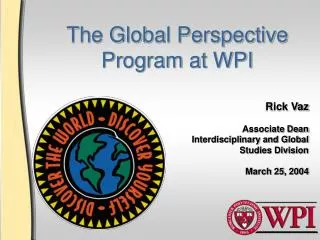 The Global Perspective Program at WPI