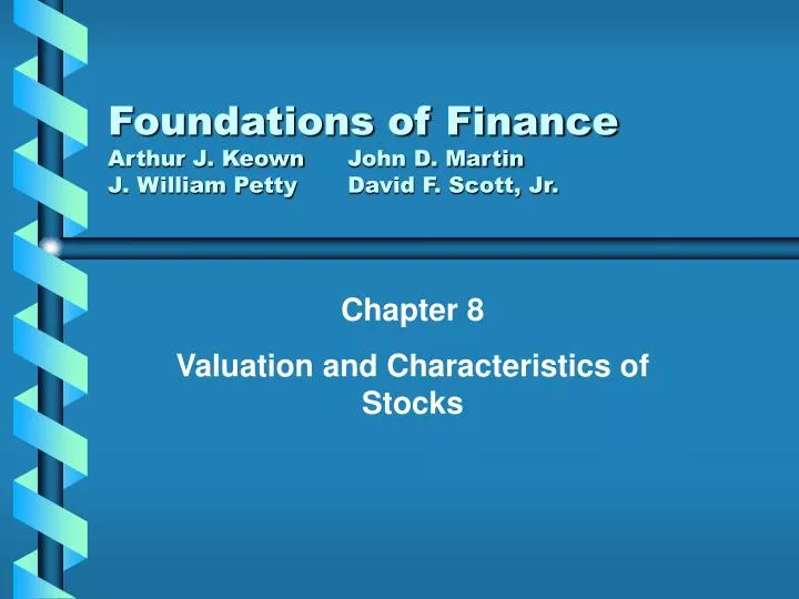 foundations of finance arthur j keown john d martin j william petty david f scott jr