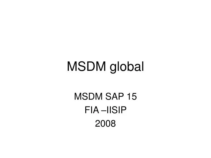 msdm global