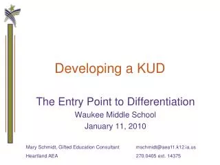 Developing a KUD