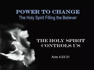 Power To Change The Holy Spirit Filling the Believer