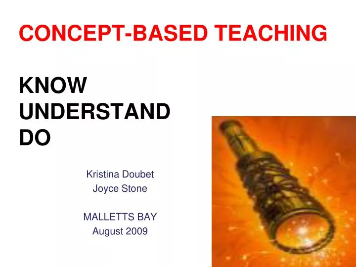 concept based teaching know understand do