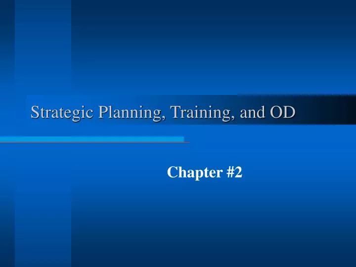 strategic planning training and od