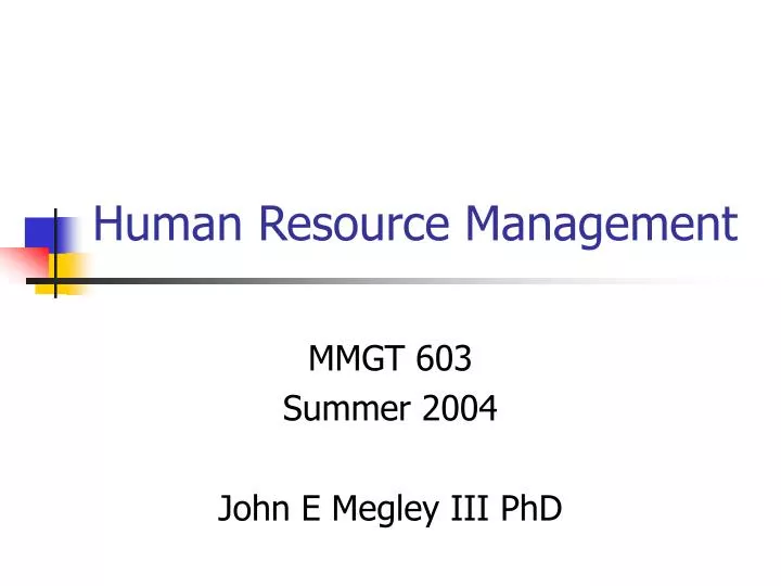 human resource management