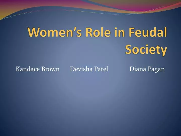 women s role in feudal society