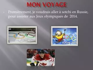 mon voyage