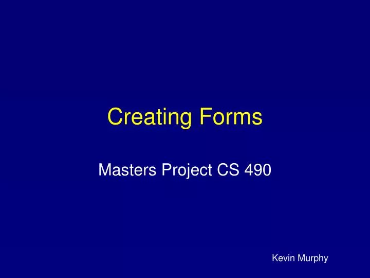 creating forms