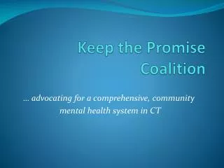 keep the promise coalition
