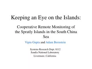 Keeping an Eye on the Islands: