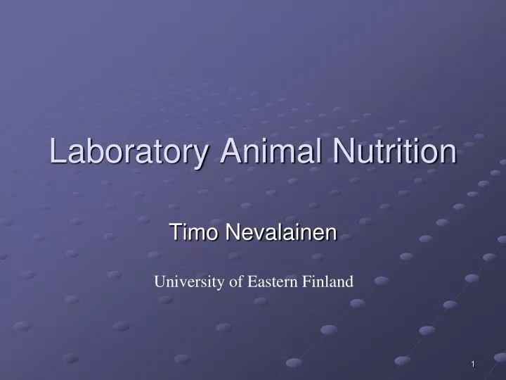 laboratory animal nutrition