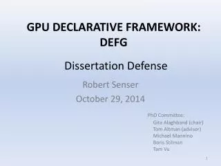Dissertation Defense