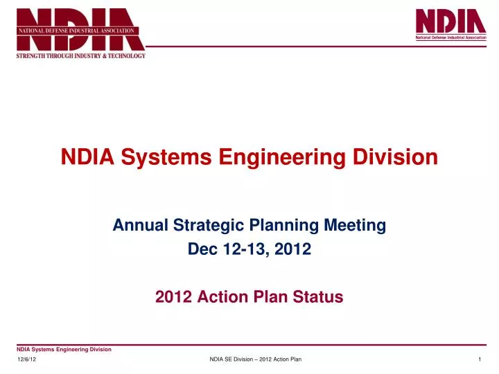 ndia systems engineering division
