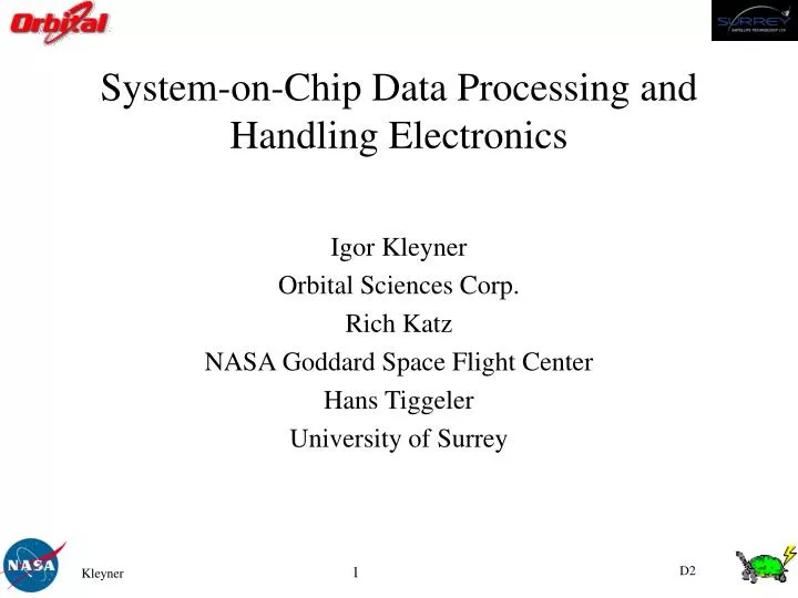 system on chip data processing and handling electronics