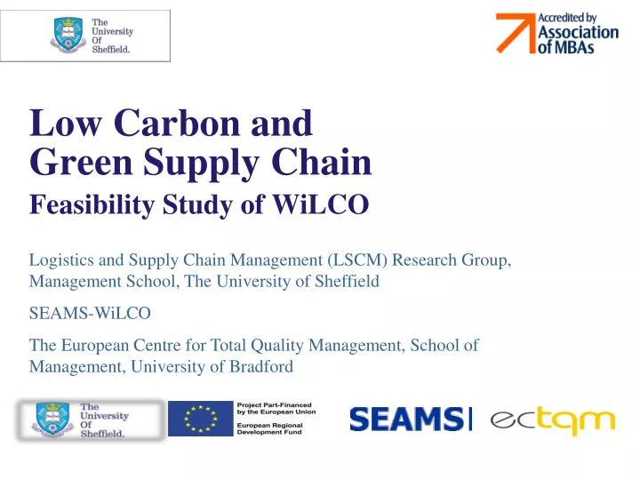 low carbon and green supply chain feasibility study of wilco