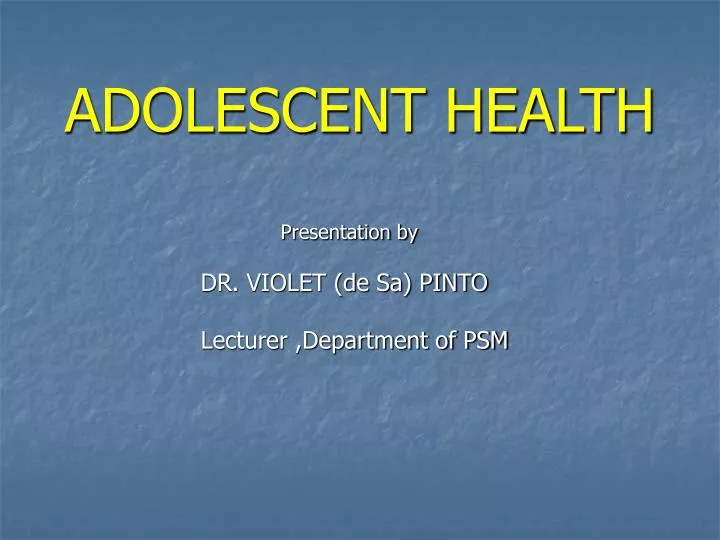 adolescent health