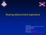 Sharing eGovernment experience - slide 1