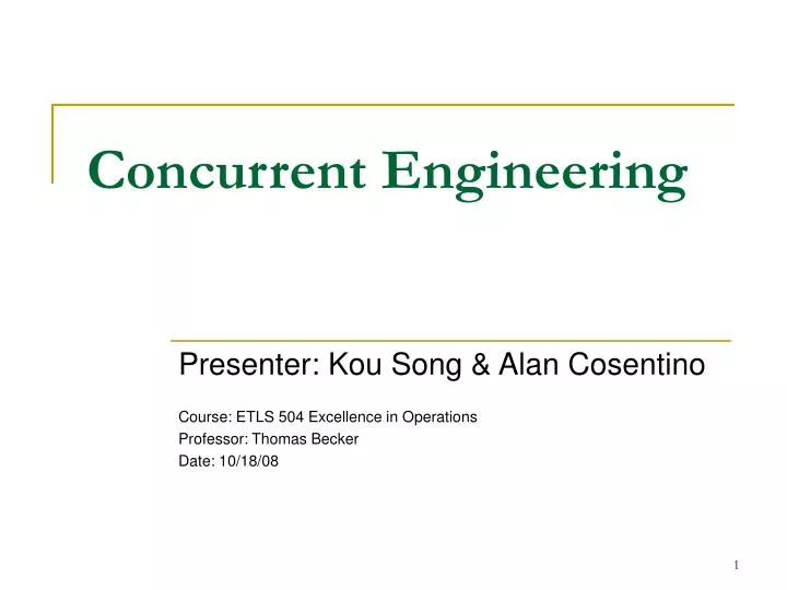 concurrent engineering
